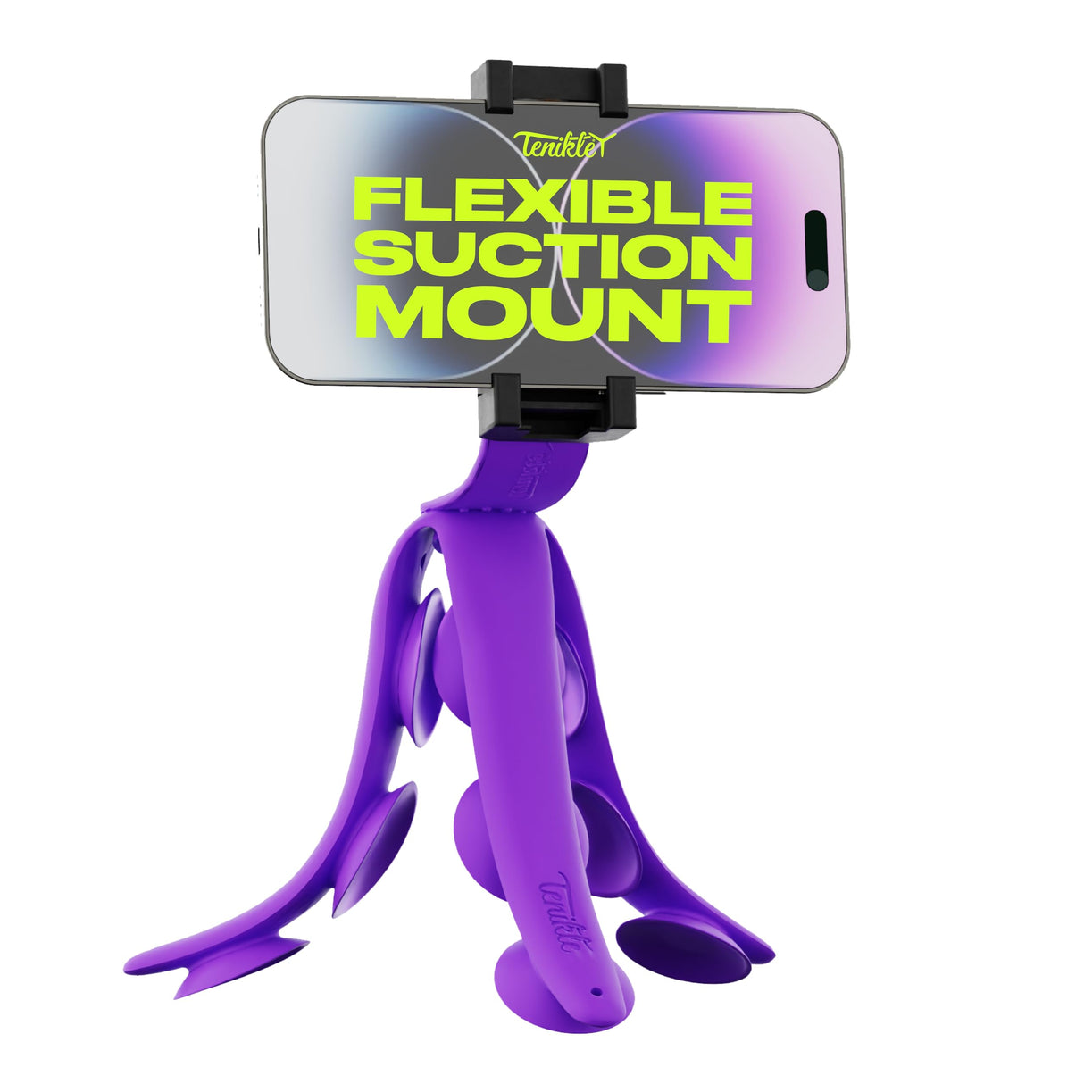 Tenikle - Pro Bendable Suction Cup Tripod Mount - Orchid Purple