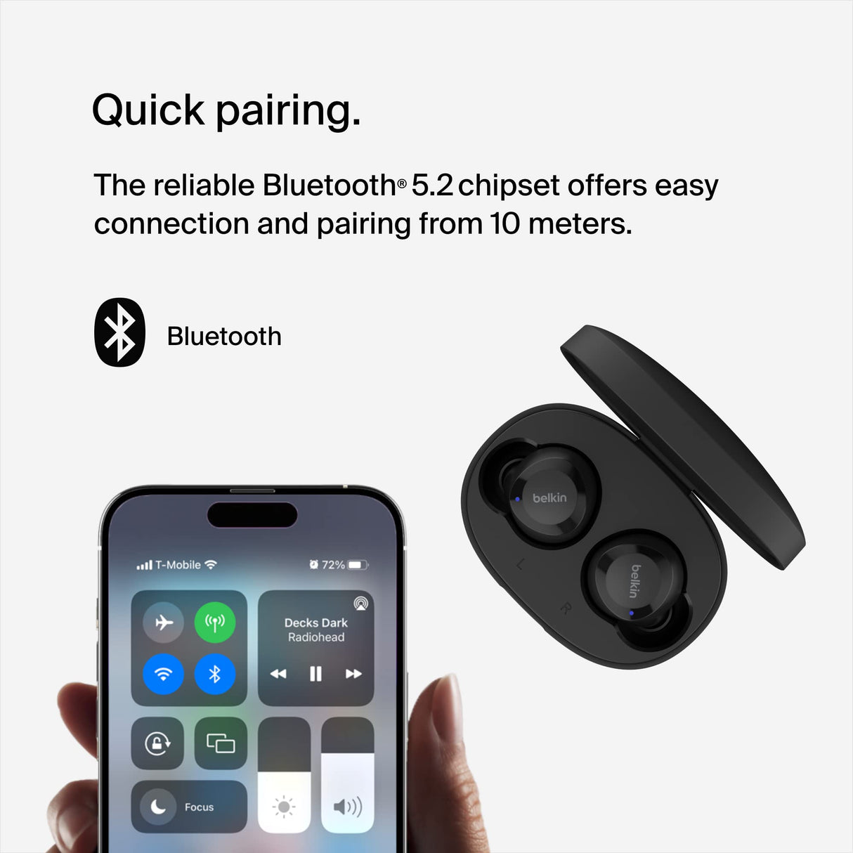 Belkin - Soundform Bolt True Wireless Earbuds - Black