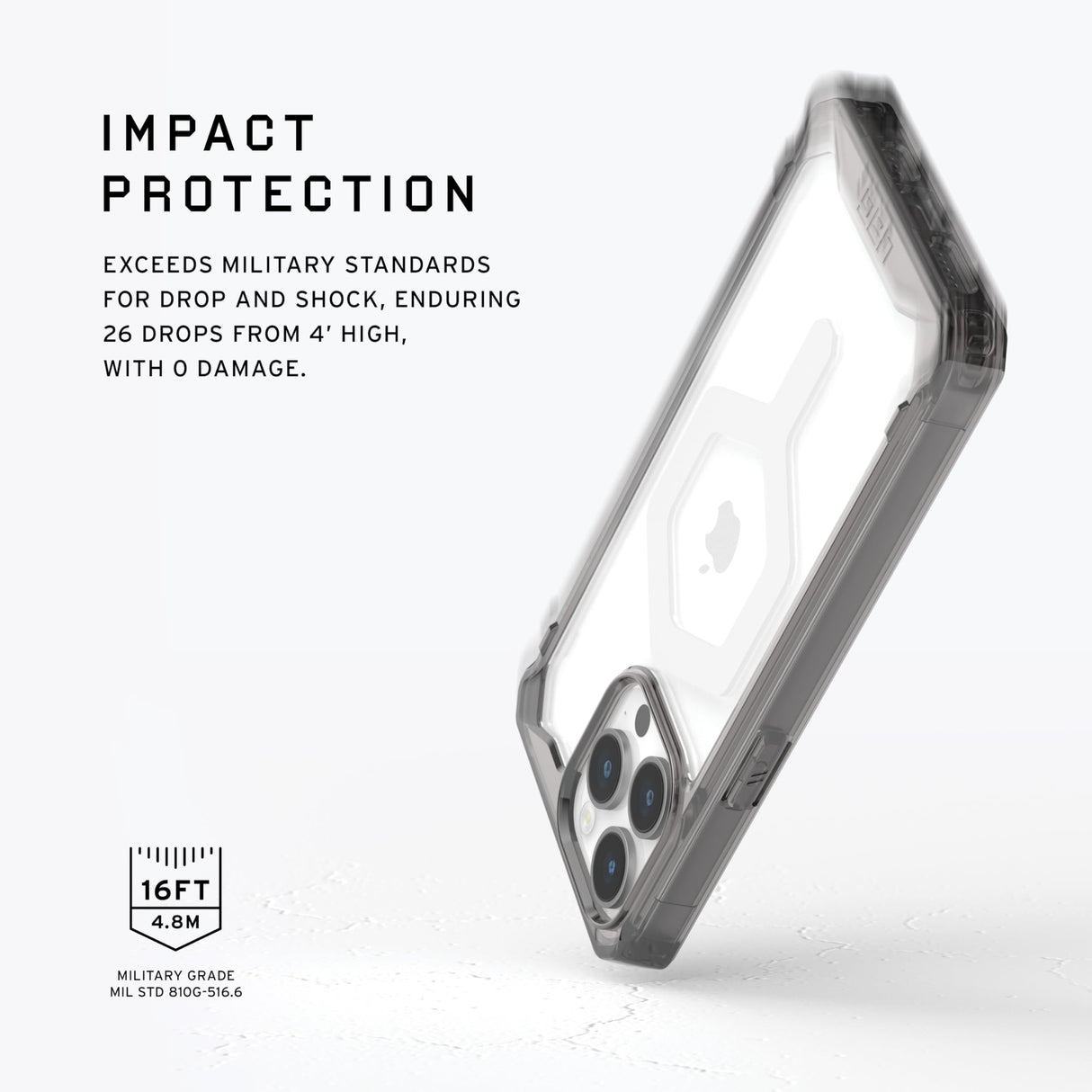 Urban Armor Gear (uag) - Plyo Magsafe Case For Apple Iphone 15 Pro Max - Ice And Silver