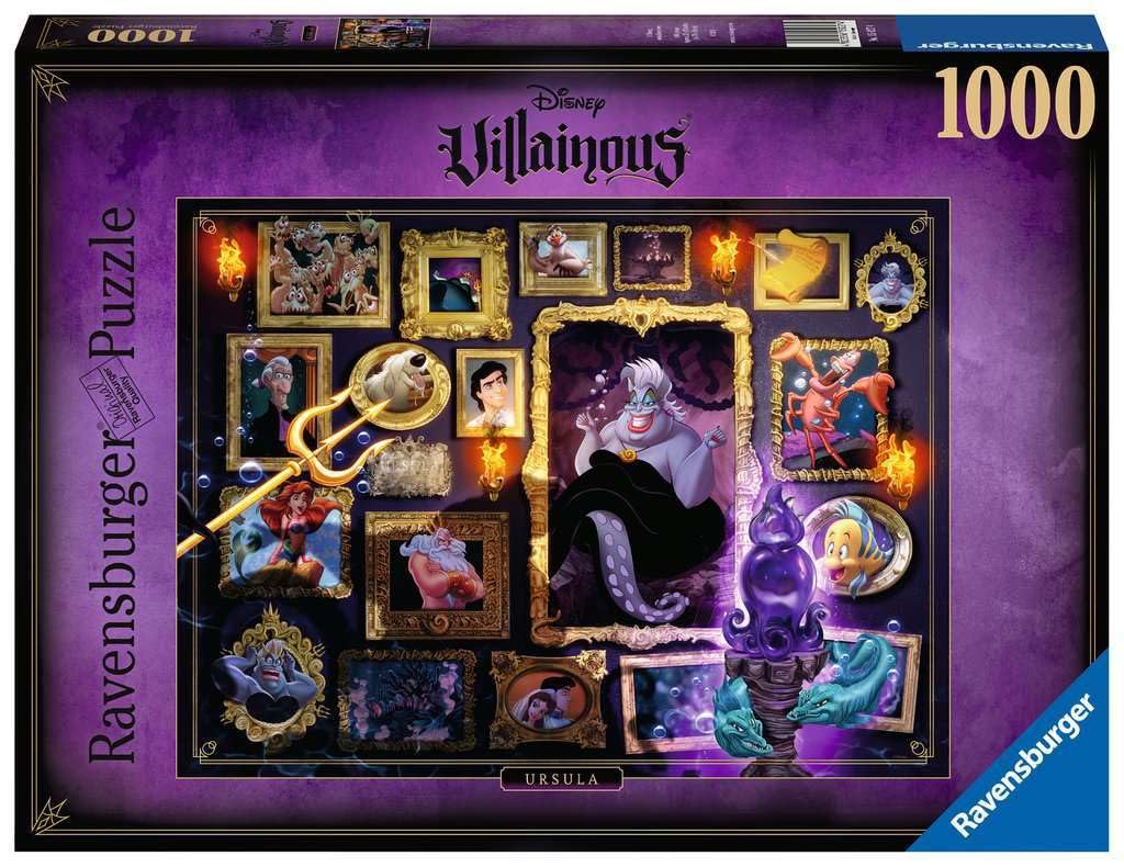 Ravensburger Disney Villainous Ursula Jigsaw Puzzle - 1000 Unique Pieces | Softclick Technology for Perfect Fit | Ideal for Adults and Kids Aged 12+ | FSC Certified Materials