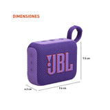 Jbl - Go 4 Waterproof Bluetooth Speaker - Purple