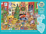 Cobble Hill Family Piece's 350 Puzzle - Catching Santa - Sample Poster Included