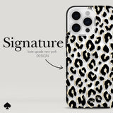 Kate Spade - New York Protective Hardshell Magsafe Case For Apple Iphone 15 Pro Max - City Leopard Black