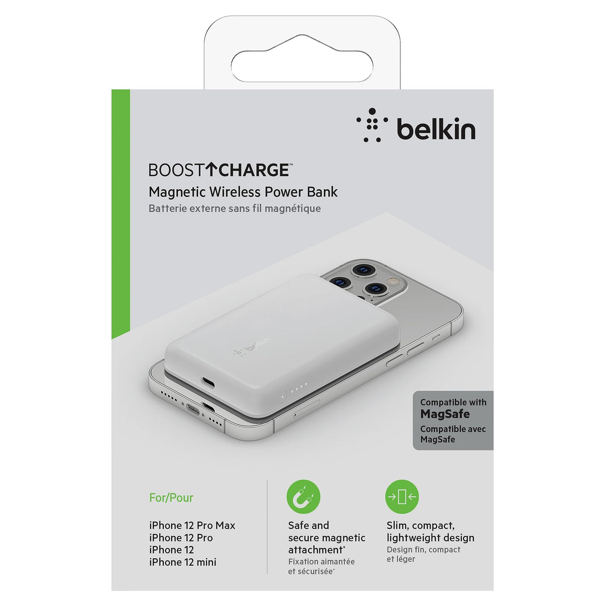 Belkin - Boost Up Charge Magnetic Wireless Power Bank 2,500 Mah - White