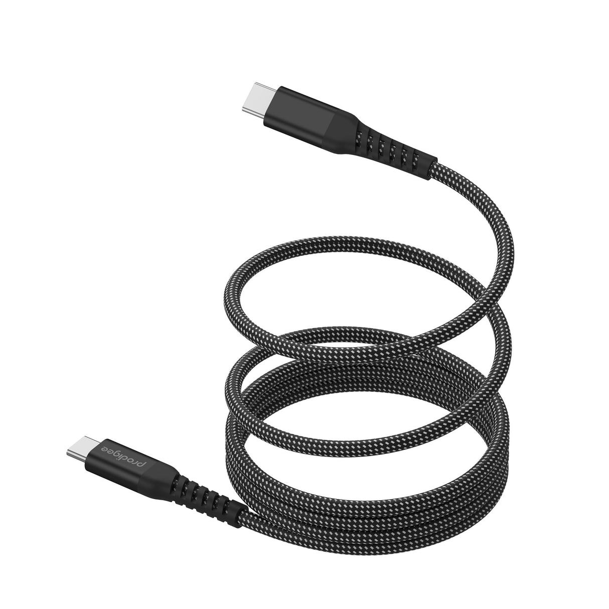 Prodigee - Magnetic Coil Usb C To Apple Lightning Cable - Black