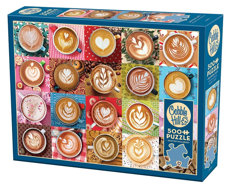 Cobble Hill 500 Piece Puzzle - Love You A Latte - Sample Poster Included