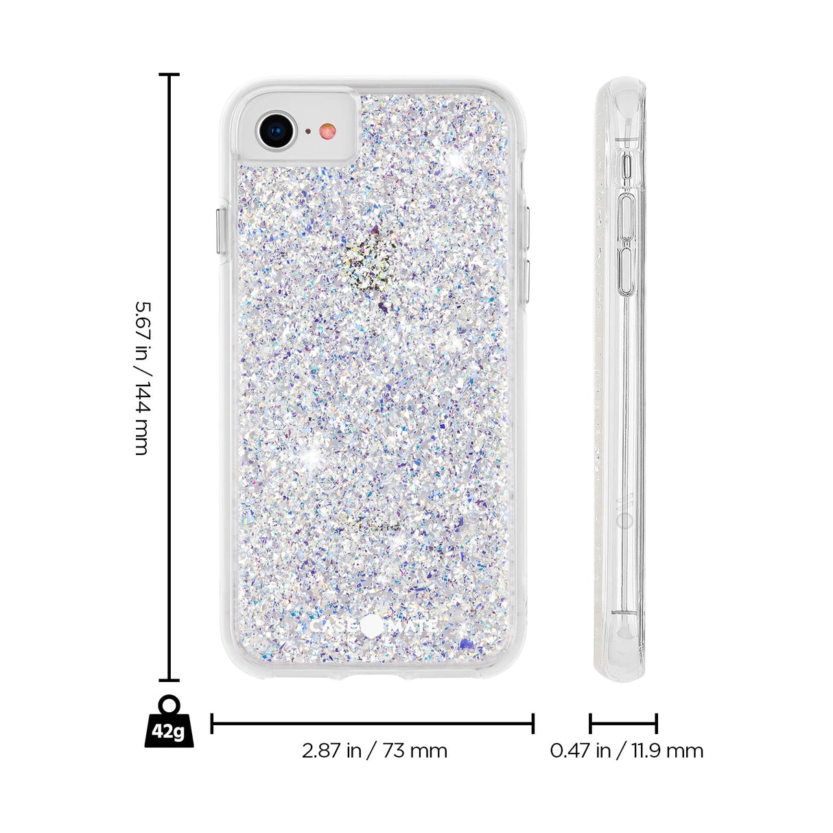 Case-mate - Twinkle Case With Micropel For Apple Iphone Se 2022 / Se 2020 / 8 / 7 / 6s / 6 - Stardust