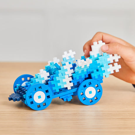 PLUS PLUS Car Building Block Kit, 3D Puzzle Stem Toy Set for Kids, 200 Mini Interlocking Pieces - Water Tube