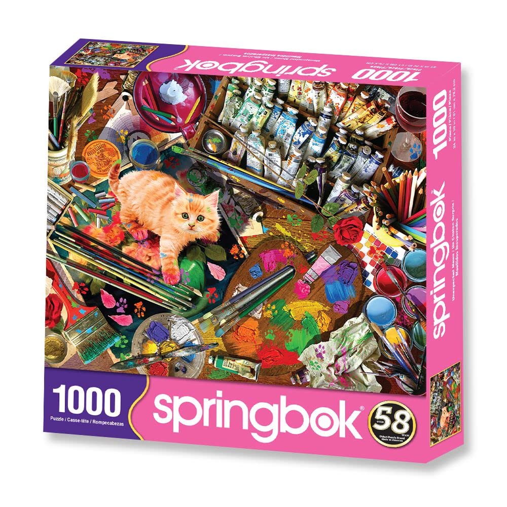 Springbok's 1000 Piece Jigsaw Puzzle an Unexpected Mews - Made in USA