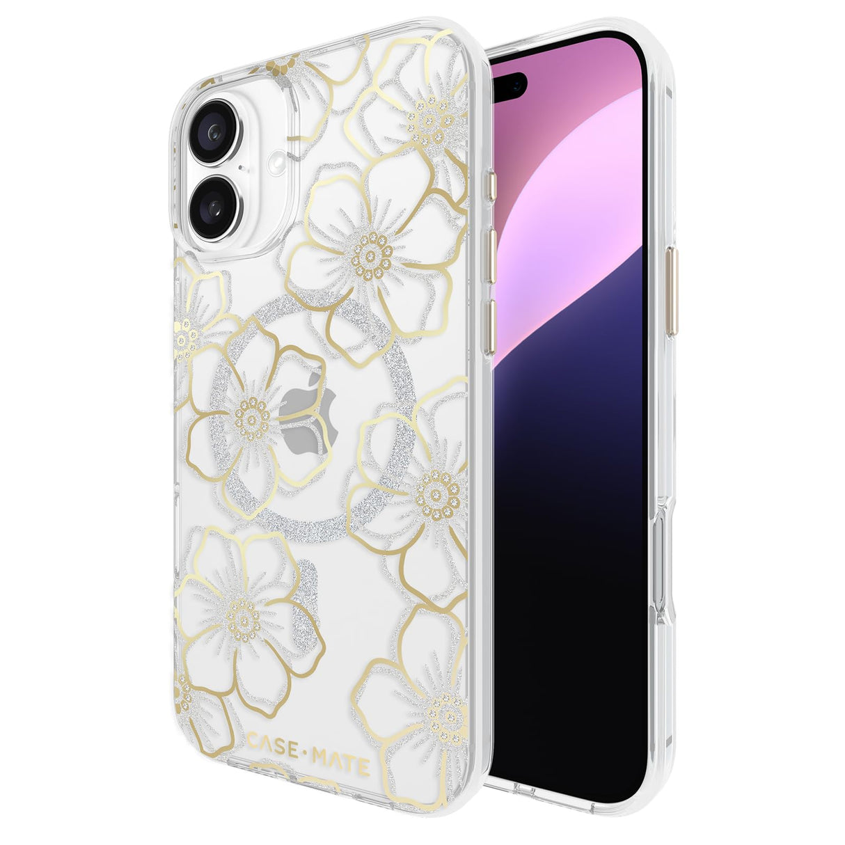 Case-mate - Floral Gems Magsafe Case For Apple Iphone 16 Plus - Gold