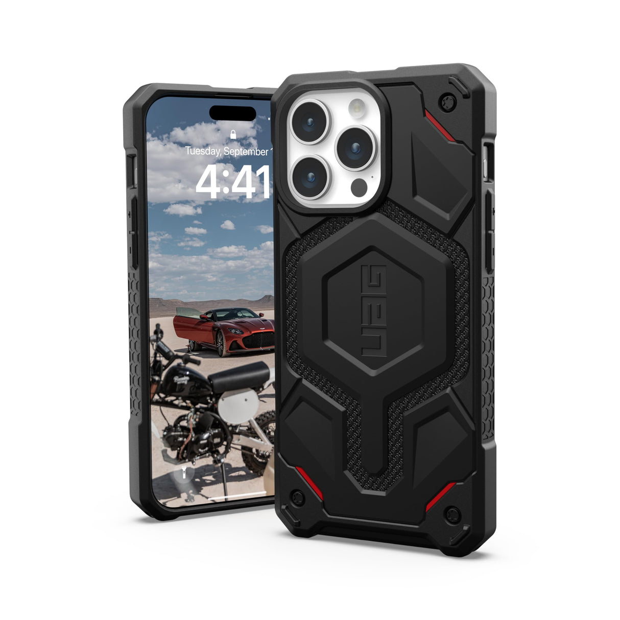 Urban Armor Gear (uag) - Monarch Pro Magsafe Case For Apple Iphone 15 Pro Max - Kevlar Black