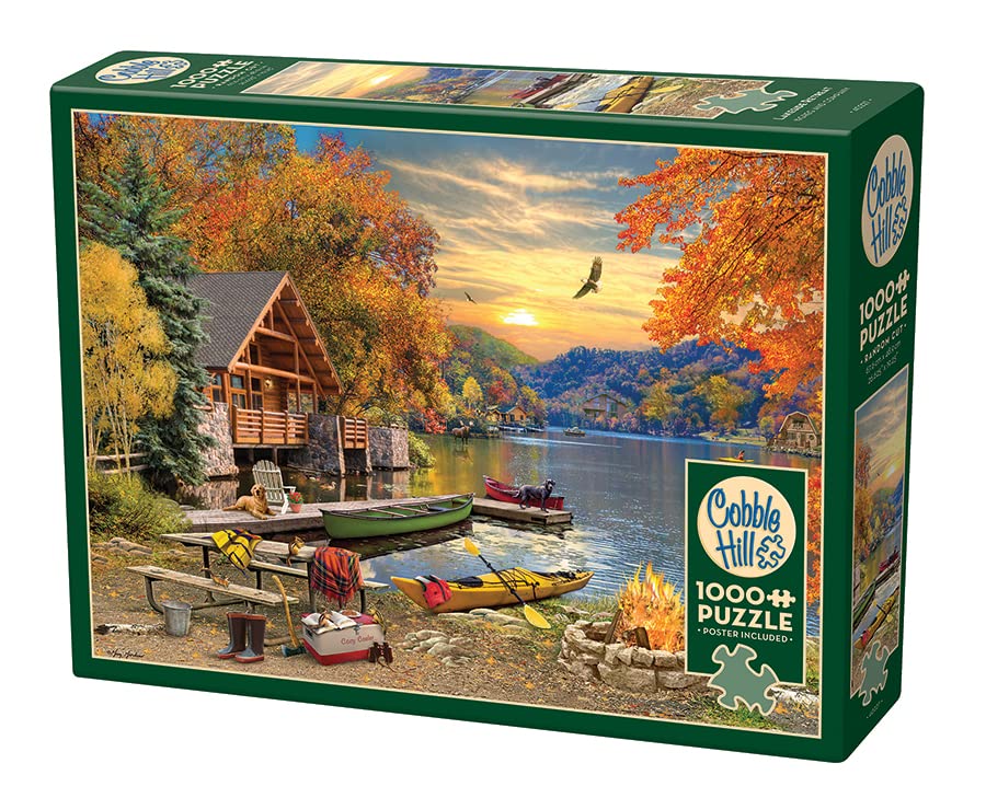 Cobble Hill 1000 Piece Puzzle - Lakeside Retreat - Sample Poster Included