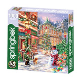 Springbok's 1000 Piece Jigsaw Puzzle Merry Main Street - Made in USA