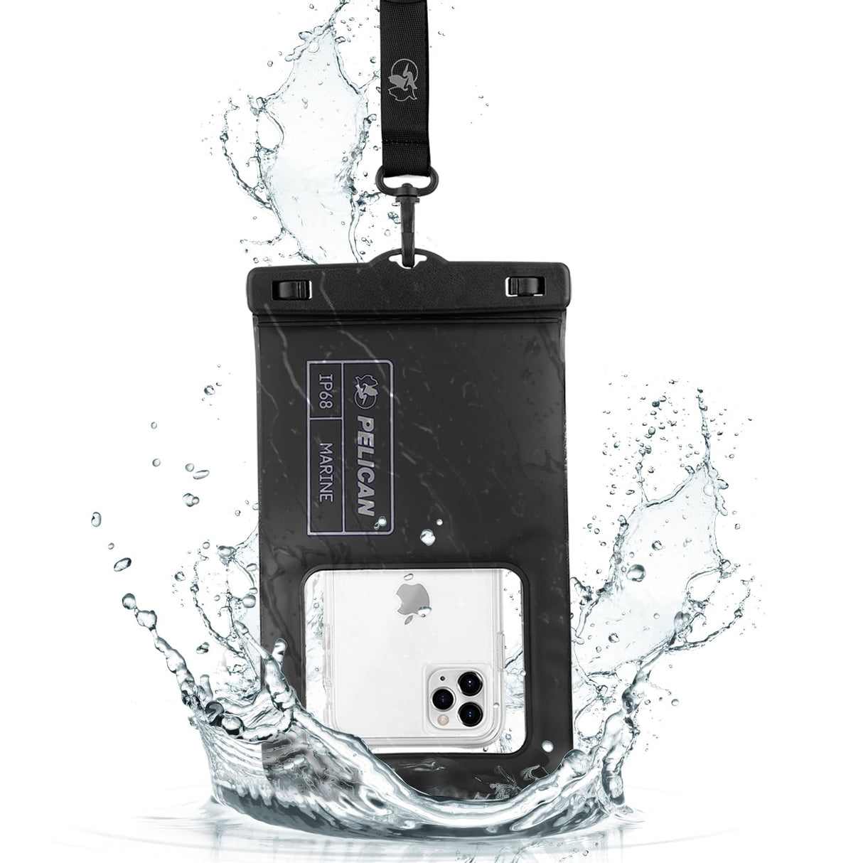 Pelican - Marine Waterproof Floating Phone Pouch Xl - Stealth Black