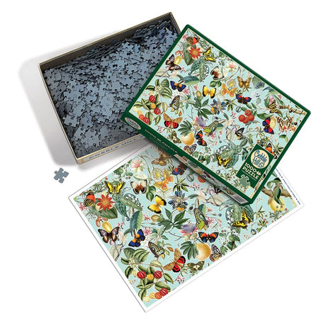 Cobble Hill 1000 Piece Puzzle - Fruit and Flutterbies - Sample Poster Included - image 3