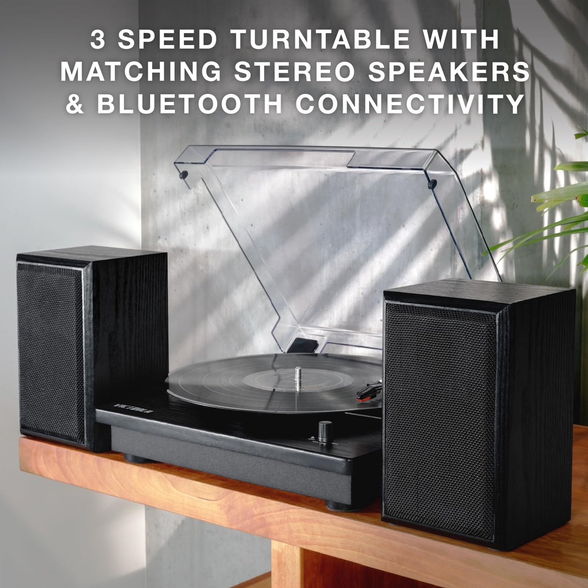 Victrola - Montauk Bluetooth Turntable System - Black