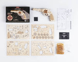 ROKR Justice Guard Revolver Wooden 3D Puzzle Kit