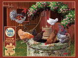 Cobble Hill 275 Piece Easy-Handling Puzzle - The Chickens are Well - Sample Poster Included