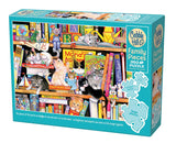 Cobble Hill Family Piece's 350 Puzzle - Storytime Kittens - Sample Poster Included