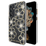 Case-mate - Floral Gems Case For Samsung Galaxy S24 Plus - Gold