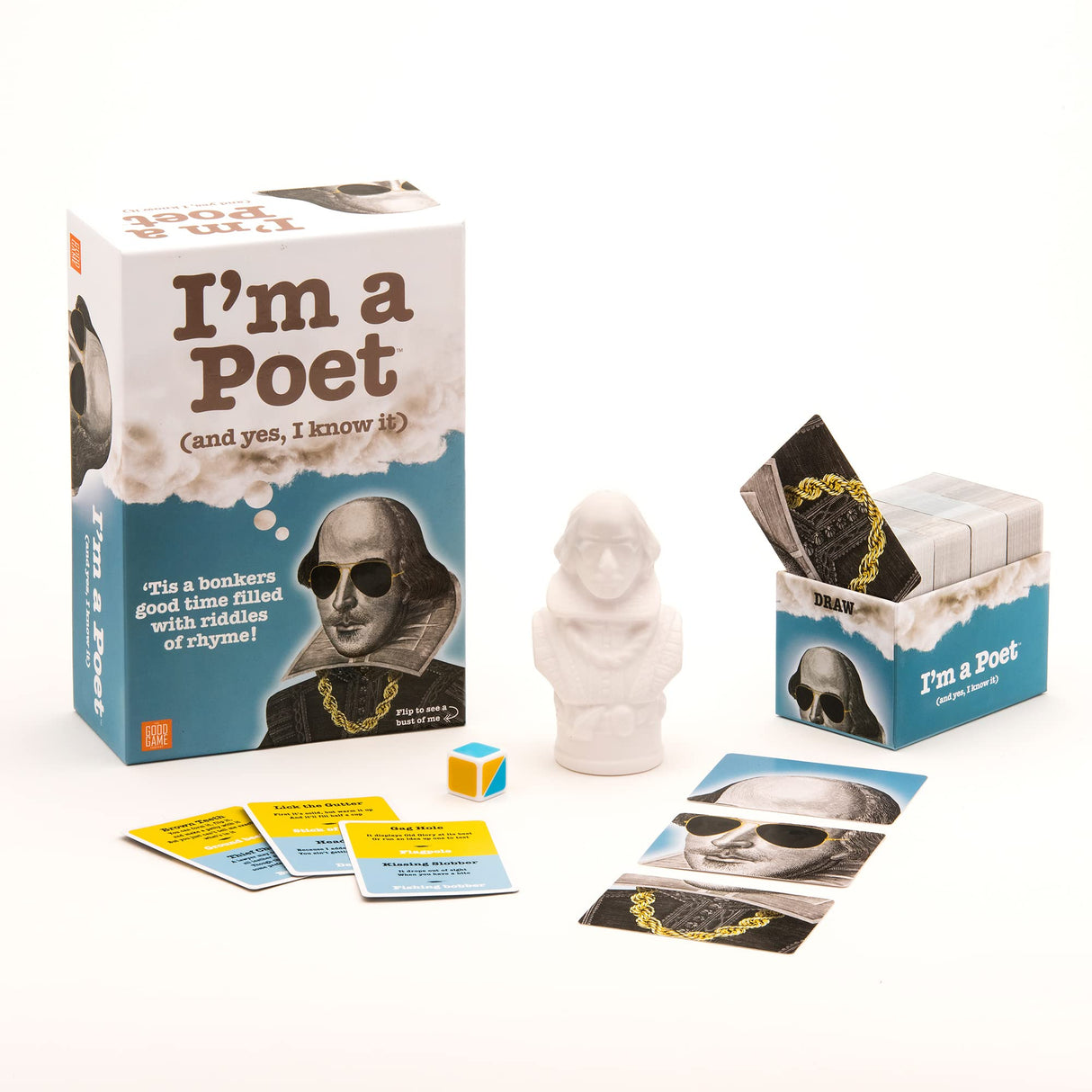 I'm a Poet, The Funny Riddle Solving Game, Guess The Rhyming Phrase, Card Game for Family Game Night and Large Groups, 3+ Players Ages 12+