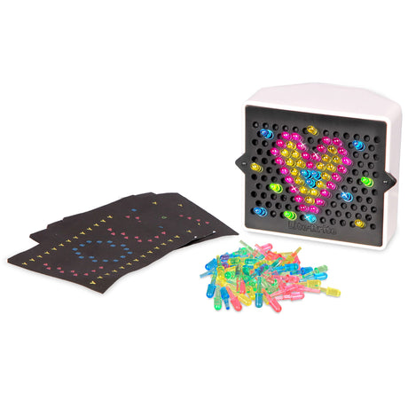 Lite-Brite Mini, Light Up Drawing Board, Mini LED Drawing Board with Colors, Travel-Sized Toys for Creative Play, Glow Art Neon Effect Drawing Board, Light Toys for Kids Aged 4 +