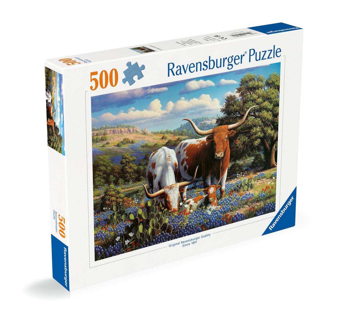 Ravensburger Loving Longhorns 500 Piece Jigsaw Puzzle for Adults - 12000826 - Handcrafted Tooling, Made in Germany, Every Piece Fits Together Perfectly