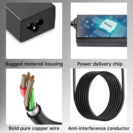 65W Laptop Charger for Dell inspiron 13 14 15 17 3000 5000 7000 Series 3565 3567 3576 5558 5755 7212 7506 2in1 5555 5559 0G6J41 0MGJN9 19.5V 3.34A Tip 4.5mm Power Adapter (65W)