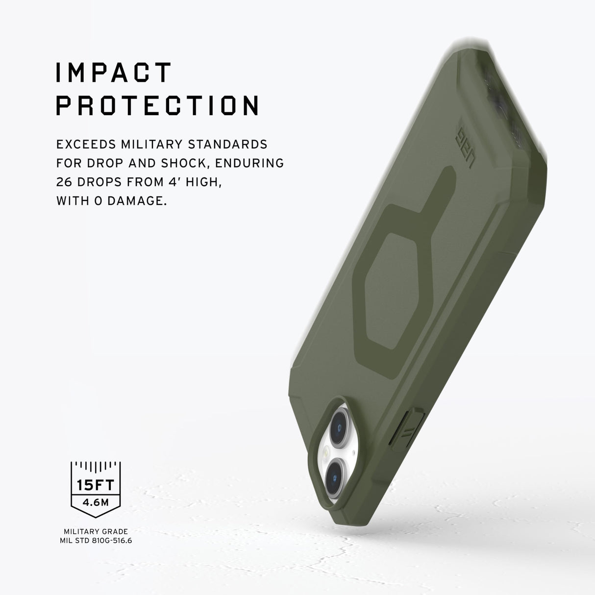 Urban Armor Gear (uag) - Essential Armor Magsafe Case For Apple Iphone 15 - Olive Drab