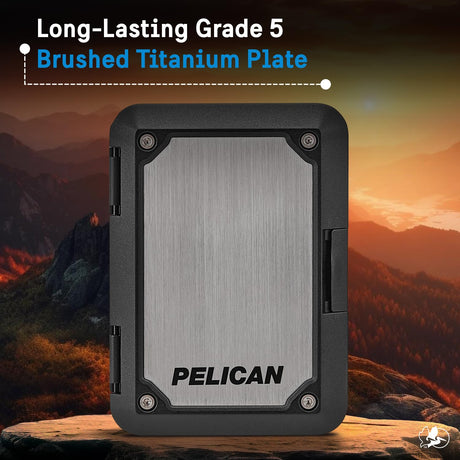 Pelican - Shield Magsafe Rfid Blocking Wallet - Brushed Titanium