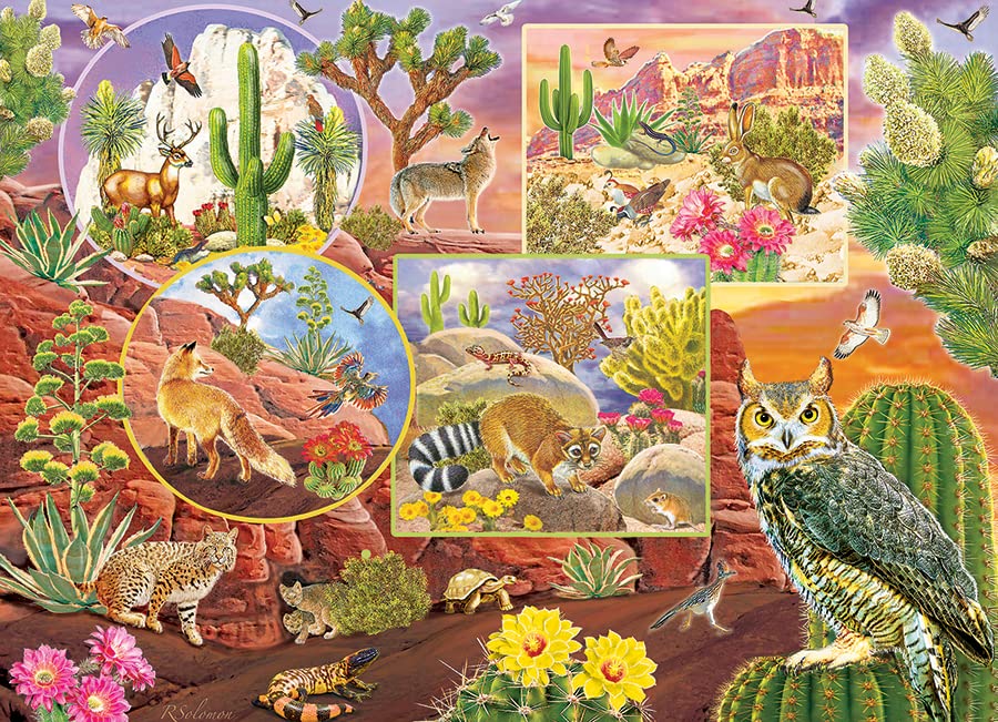 Cobble Hill Family Piece's 350 Puzzle - Desert Magic - Sample Poster Included