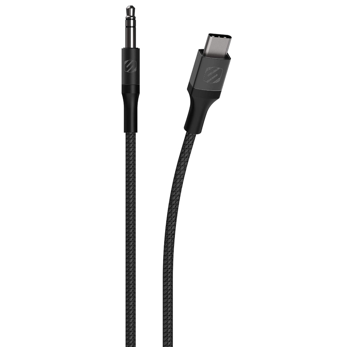 Scosche - Braided Usb C To 3.5mm Aux Cable 4ft - Space Gray