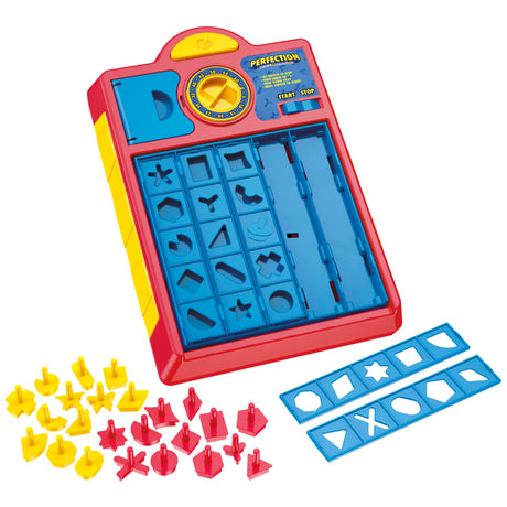 Hasbro Gaming Perfection Game for Kids Ages 5 and Up, Pop Up Game, Customize The Tray for Over 250 Combinations, Kids Games, Games for 1+ Players