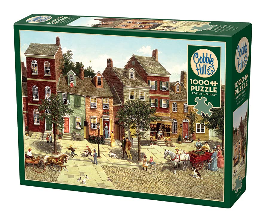 Cobble Hill 1000 Piece Puzzle - The Curve in The Square - Sample Poster Included