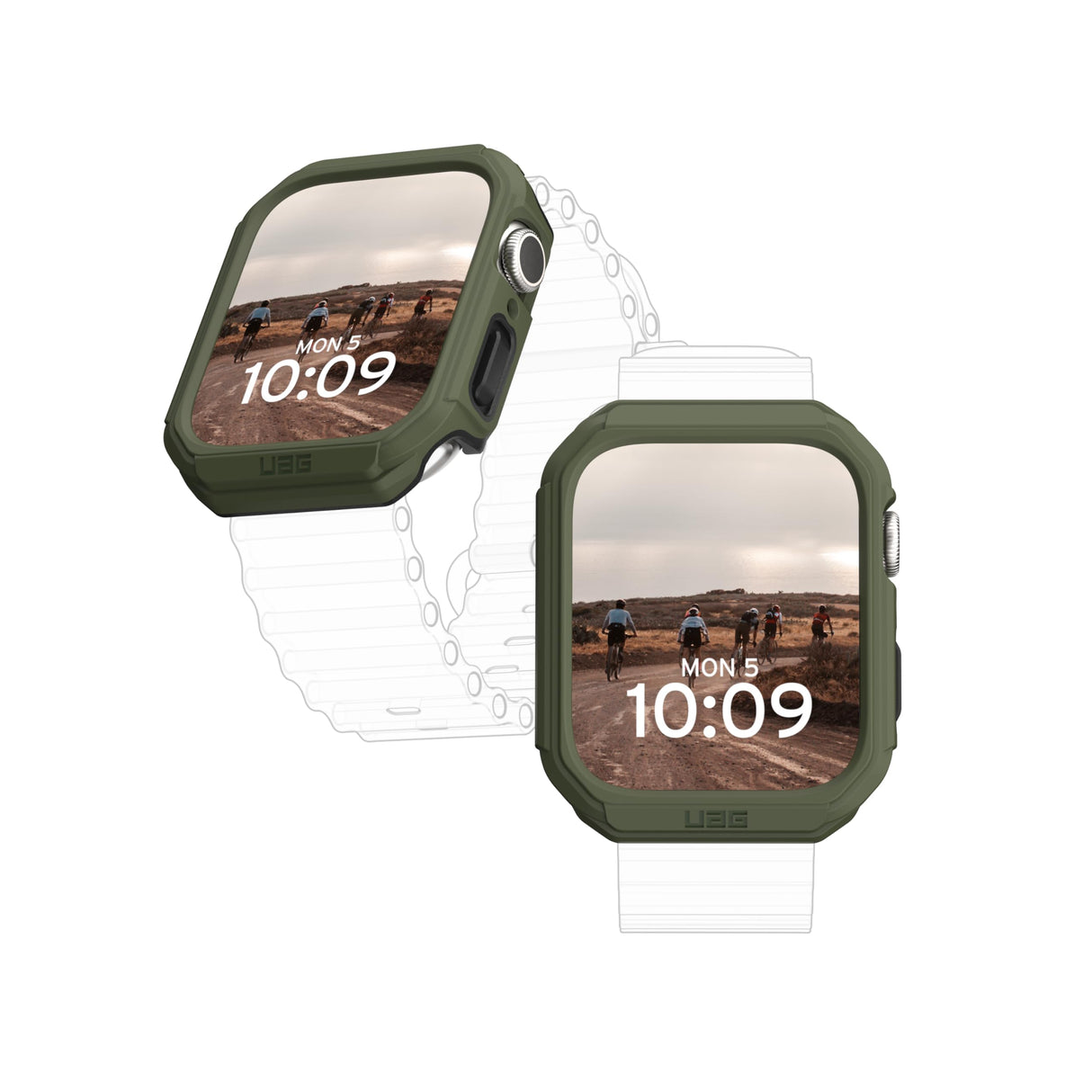 Urban Armor Gear (uag) - Civilian Case For Apple Watch 45mm - Olive And Black