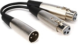 HOSA XLR3M TO DUAL XLR3F Y CABLE