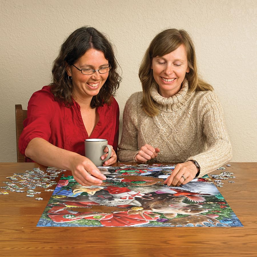 Cobble Hill Family Piece's 350 Puzzle - Festive Friends - Sample Poster Included