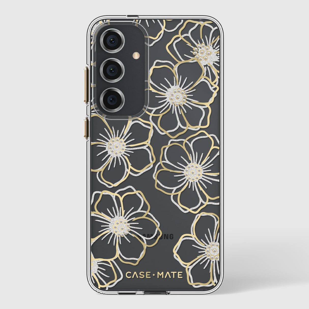 Case-mate - Floral Gems Case For Samsung Galaxy S24 Plus - Gold