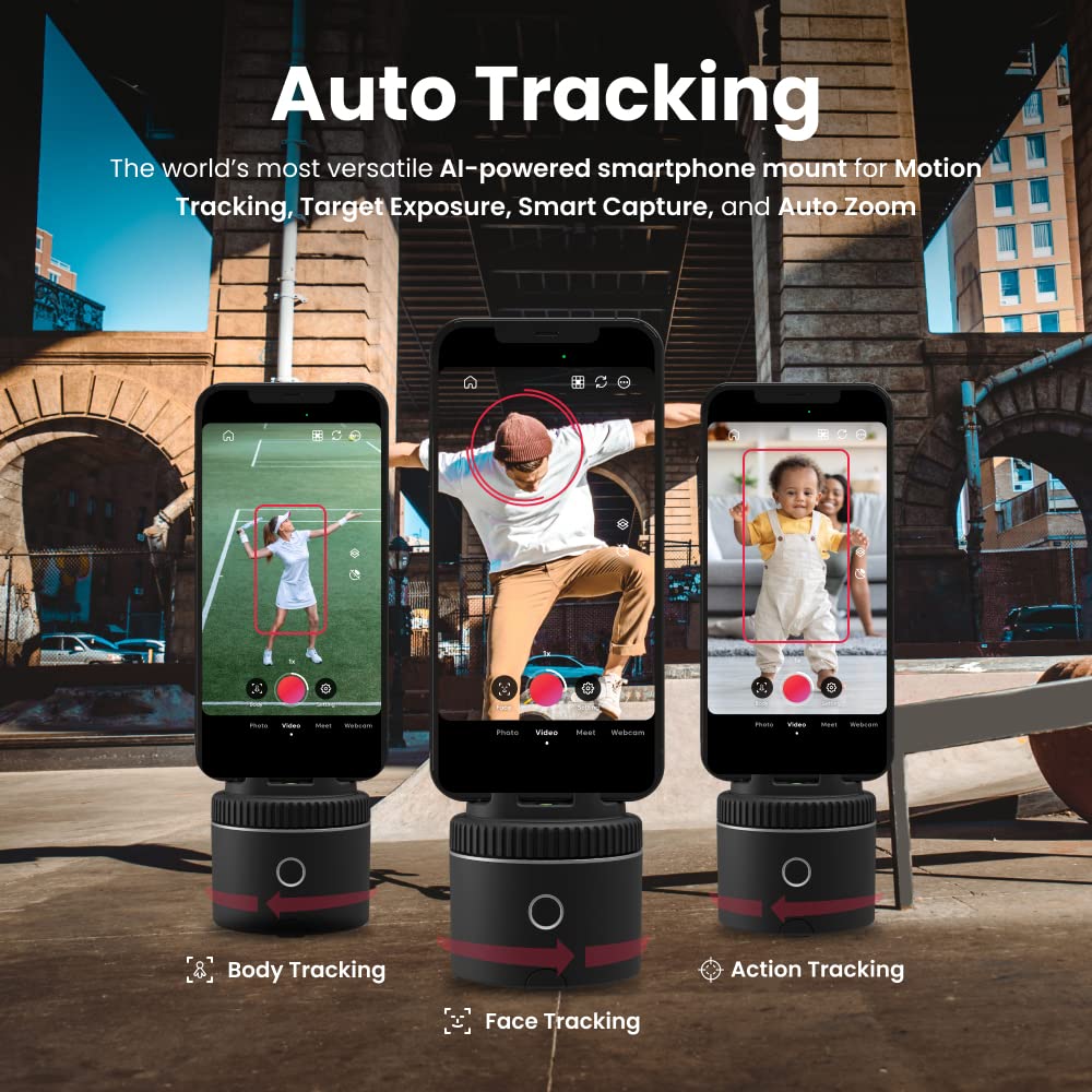 Pivo Pod Auto Face Tracking Phone Holder, 360° Rotation, 6 Speed with Remote Control
