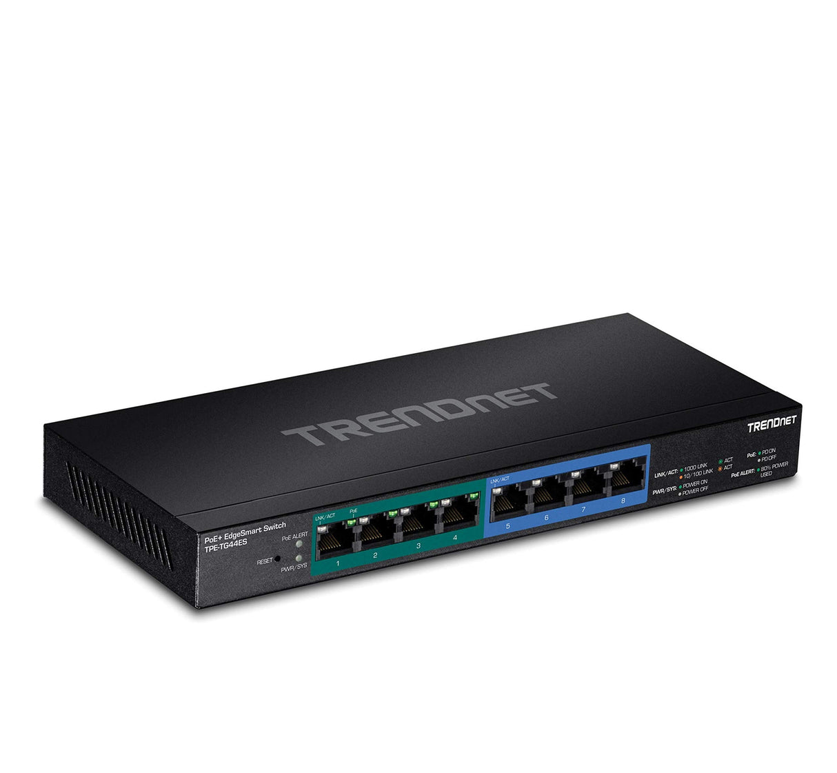 TRENDNET TPETG44ES 8 PORT GIGABIT EDGESMART POE+ SWITCH