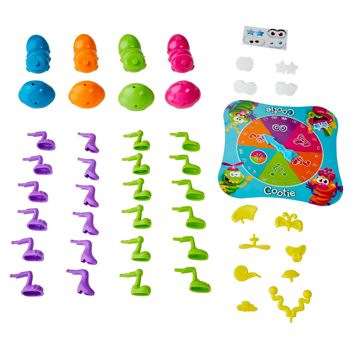 Hasbro Gaming Cootie Mixing and Matching Bug-Building Game | 2-4 Players | Easy Preschool Board Games | Back to School Gifts for Kids | Ages 3+