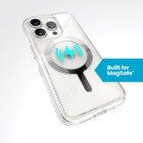 Speck - Gemshell Grip Magsafe Case For Apple Iphone 15 Pro - Clear And Chrome