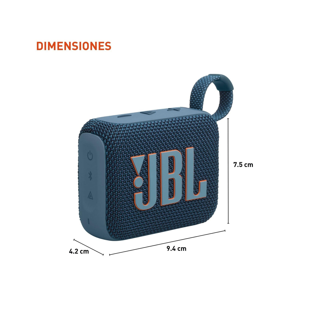 Jbl - Go 4 Waterproof Bluetooth Speaker - Blue