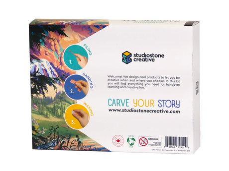 STUDIOSTONE CREATIVE DIY Arts & Crafts Carving Kit for Kids & Adults| Bear Sculpture Soapstone