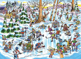 Cobble Hill Family Piece's 350 Puzzle - Hockey Town - Sample Poster Included