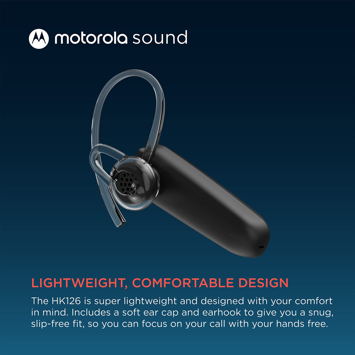 Motorola - Hk126 In Ear Mono Bluetooth Headset - Black