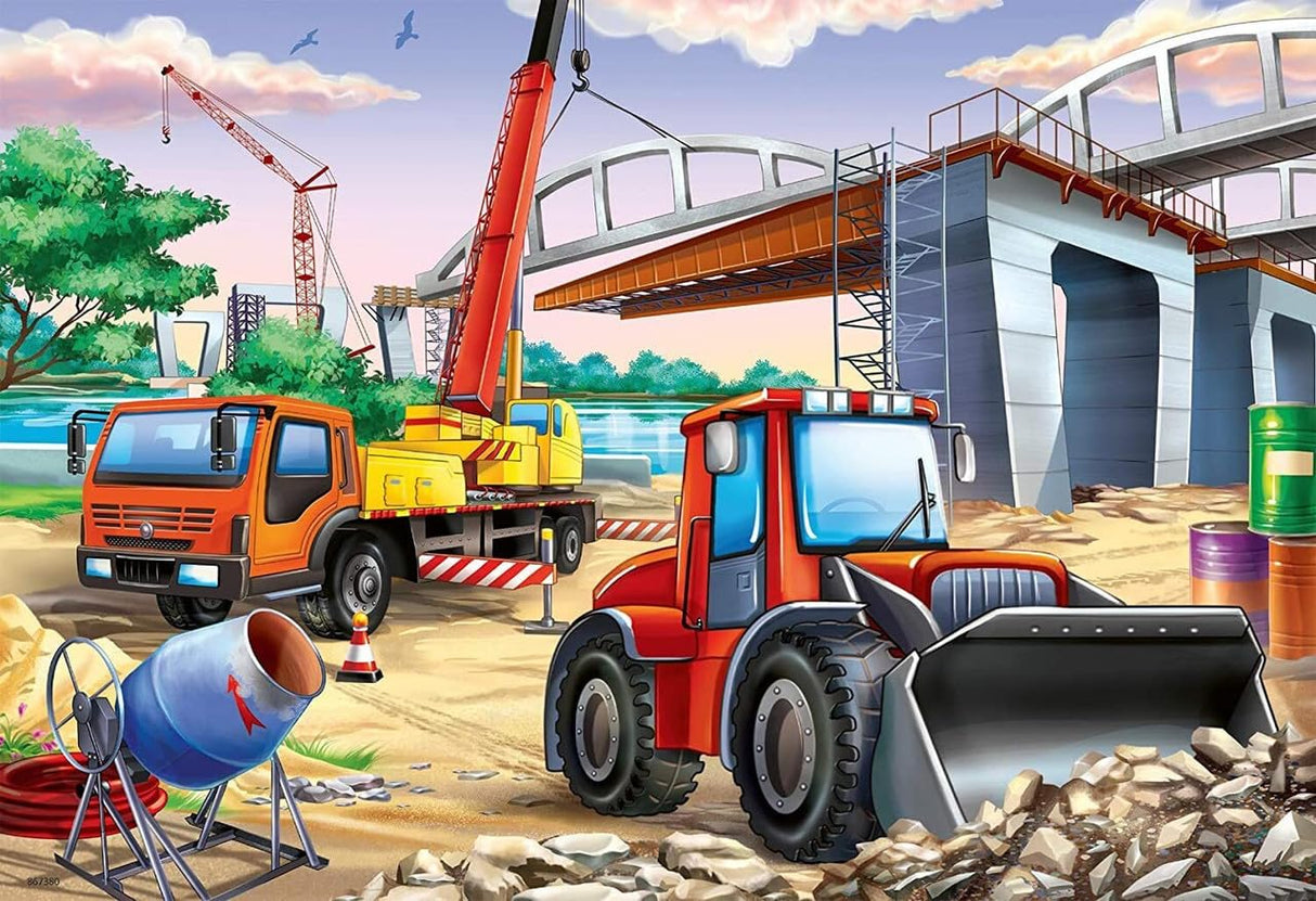 Ravensburger Construction Fun 2 x 24 Piece Jigsaw Puzzle Set for Kids - 05157 - Every Piece is Unique, Pieces Fit Together Perfectly