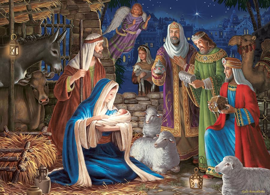 Cobble Hill 1000 Piece Puzzle - Miracle in Bethlehem - Sample Poster Included