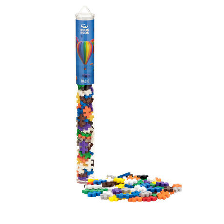 Plus Plus 70 Piece Interlocking Building Blocks for Kids - Basic Mix Play Tube