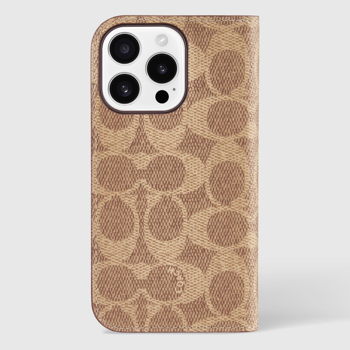 Coach - Folio Case For Apple Iphone 16 Pro - Signature Tan